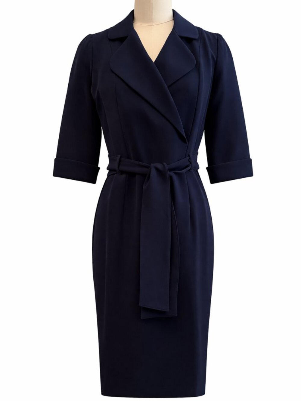 💋Black Halo Lucinda Belted Boardroom Dress | Pacific Blue | Size 4 | Never Worn